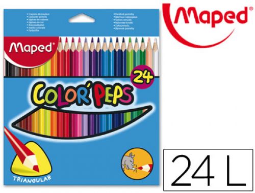 Lpis de cor maped triangulares caixa de 24 unidades , Maped , 43249 , 3154141832246